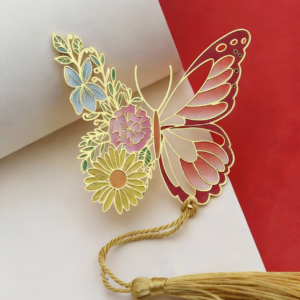 Chinese-style Butterfly Series Openwork Enamel Bookmark