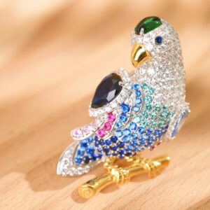 Gem-set Parrot Brooch