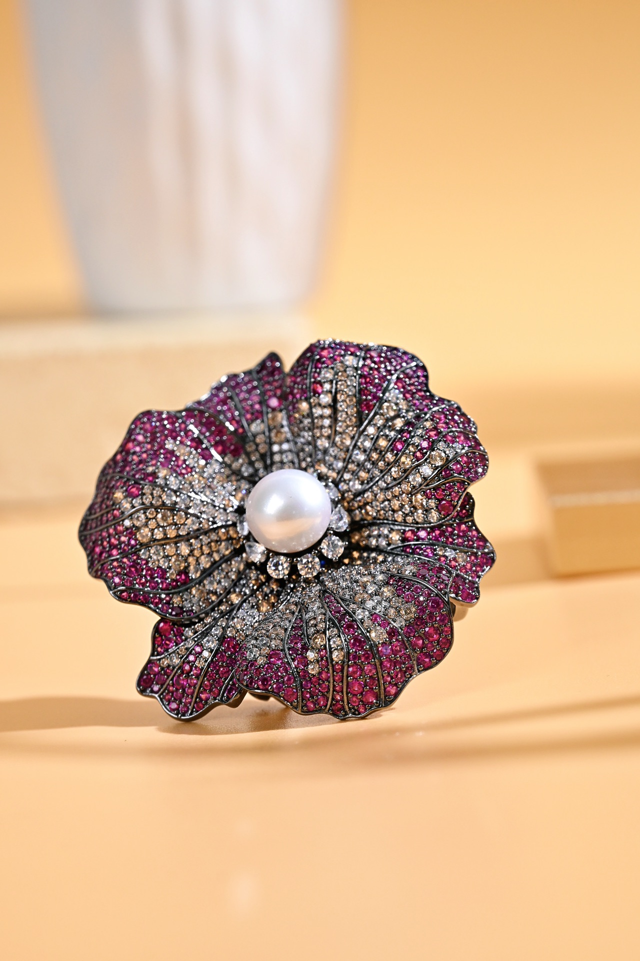 Gem-set Peony Brooch - Image 2