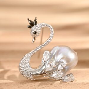 Baroque Swan Brooch