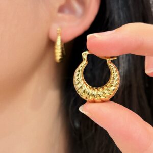Vintage Croissant-Shaped Earrings